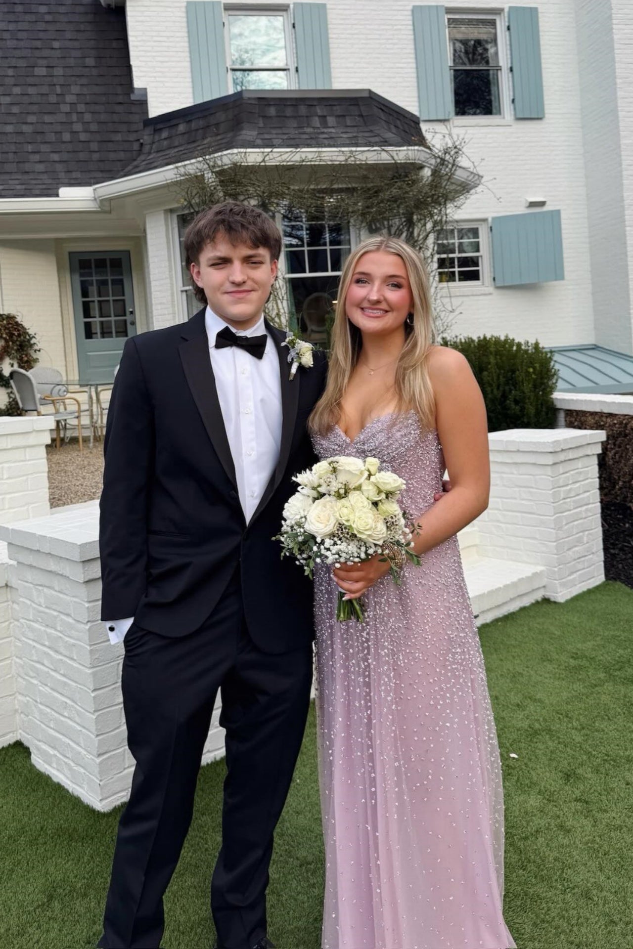 Pink A-line Spaghetti Straps Rhinestones Tulle Dress