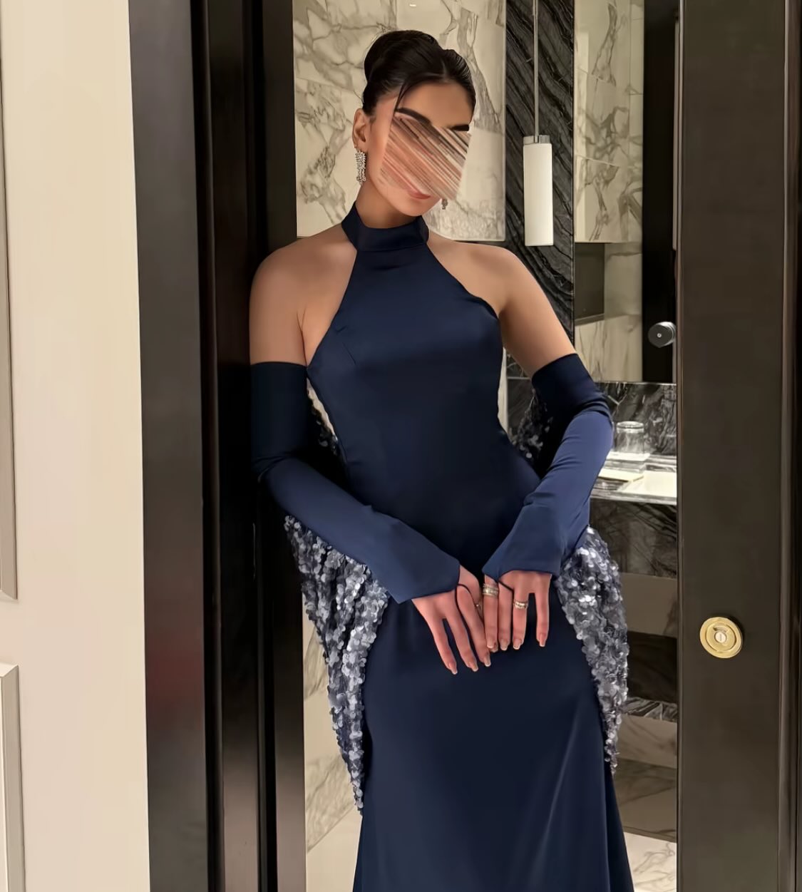 elegant knee length dresses for women Knee-Length Mother of the Bride Dress with Lace 3/4 Sleeves Bodice Chiffon Jacket S5075M - Mother of the Bride Size:M | MADE-TO-ORDER