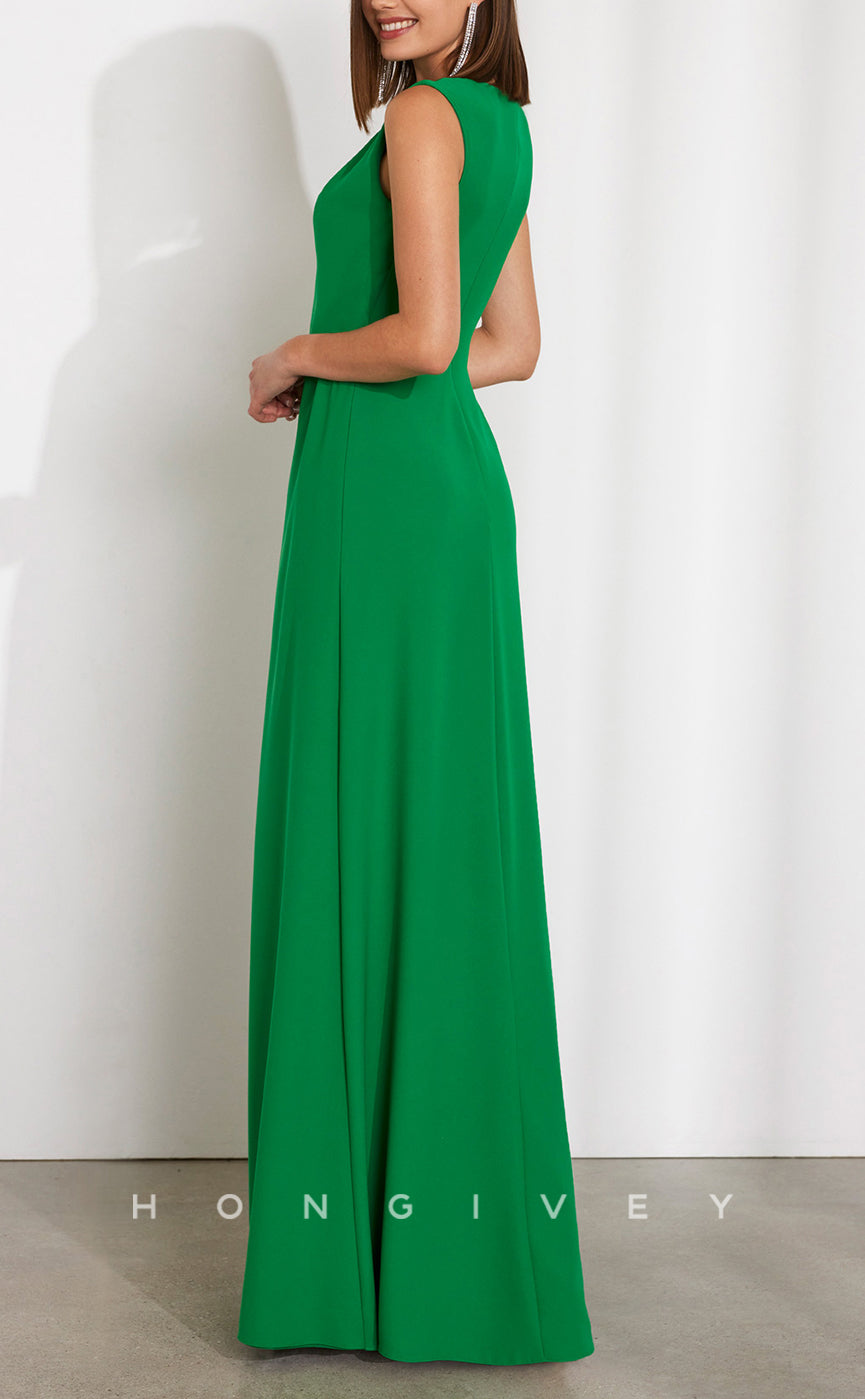 HM262 - Simple & Casual Round Sleeveless Floor-Length Cocktail Dress