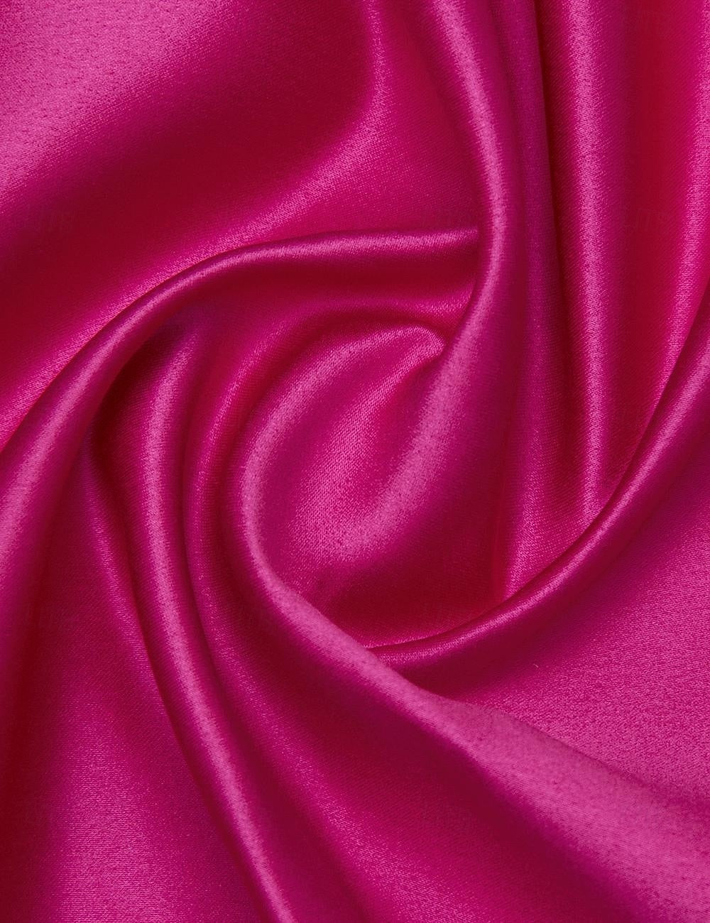 Fuchsia V-Neck Long Sleeve Floral Print Flowers A-Line Mother of the Bride Dress