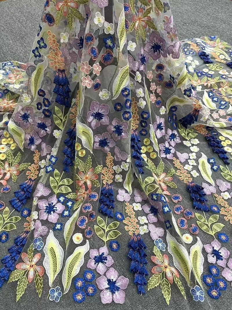 V-Neck Sleeveless Flowers Floral Print Court Train Mermaid Evening Dress