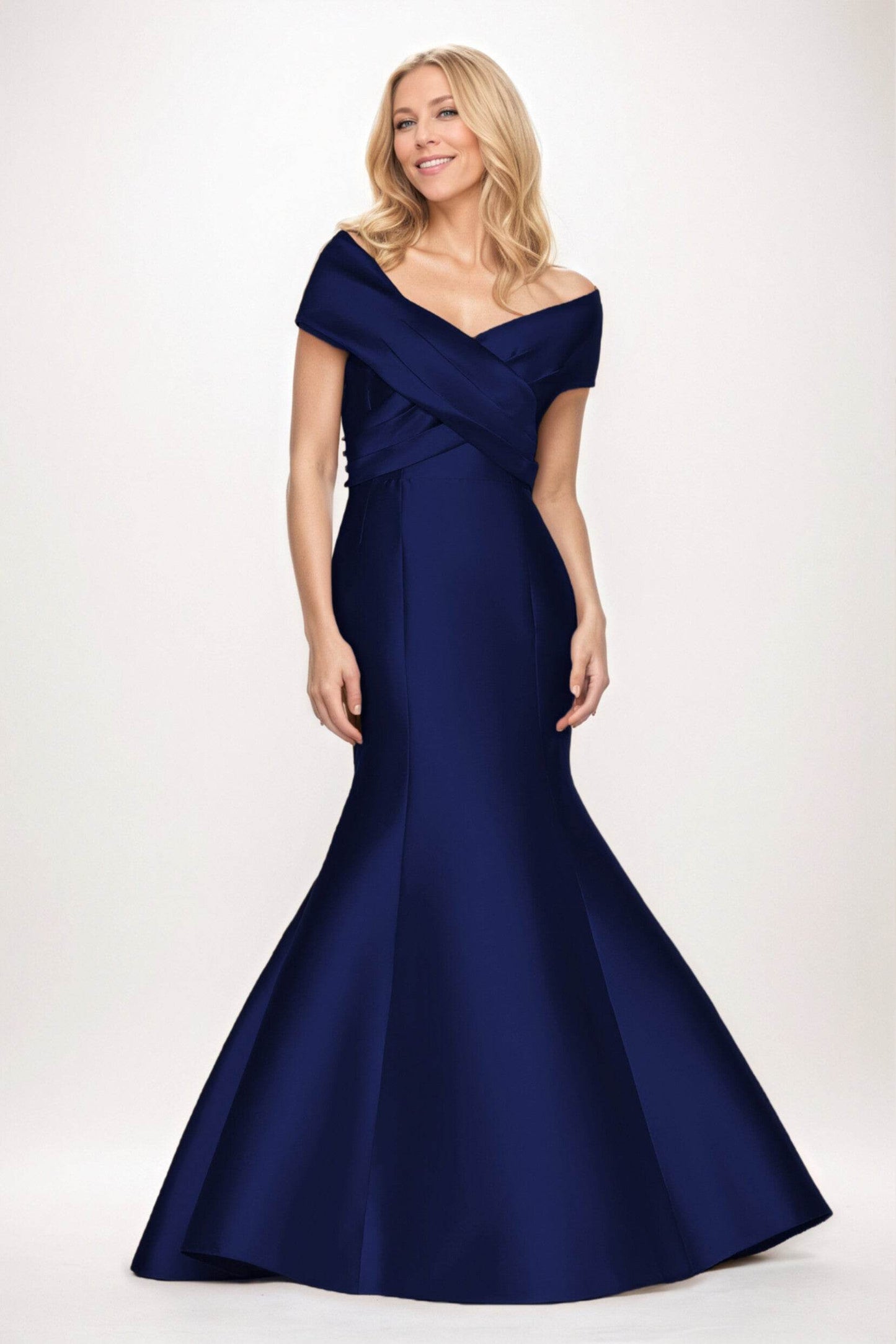 Trumpet-Mermaid Maxi Satin Mother of the Bride Dresses