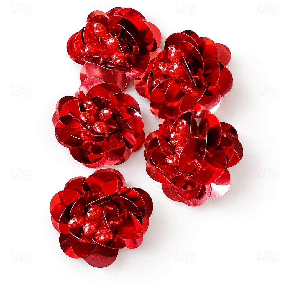 Sparkle Flowers Off the Shoulder Sleeveless Mermaid Evening Dress