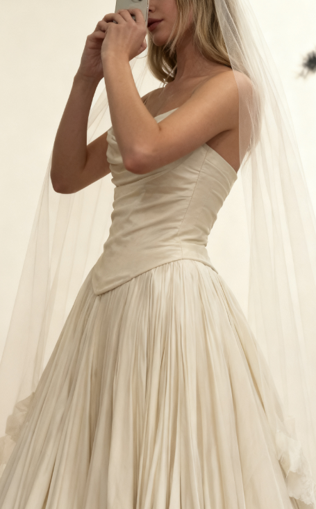 Modest Wedding Dress Ball Gown Strapless White Satin Long Wedding Dresses Brides Dress Bridal Gowns