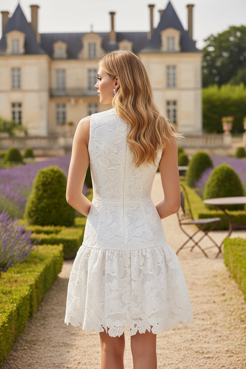 Sleeveless Lace Mermaid Short Mini Wedding Dress