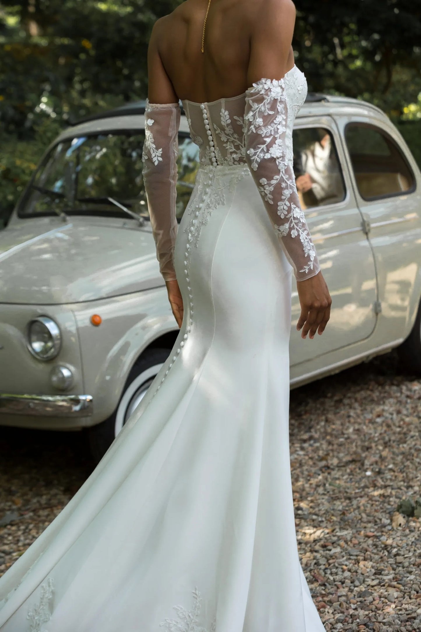 Strapless Corset Back Fit and Flare Wedding Dress