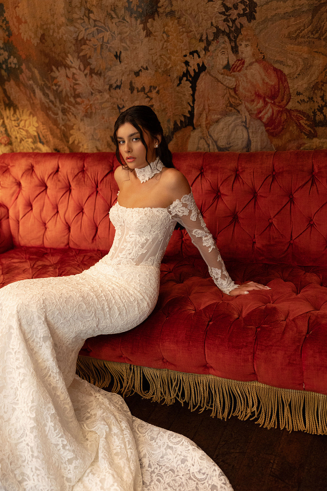 Long Sleeve Lace Mermaid Wedding Dress