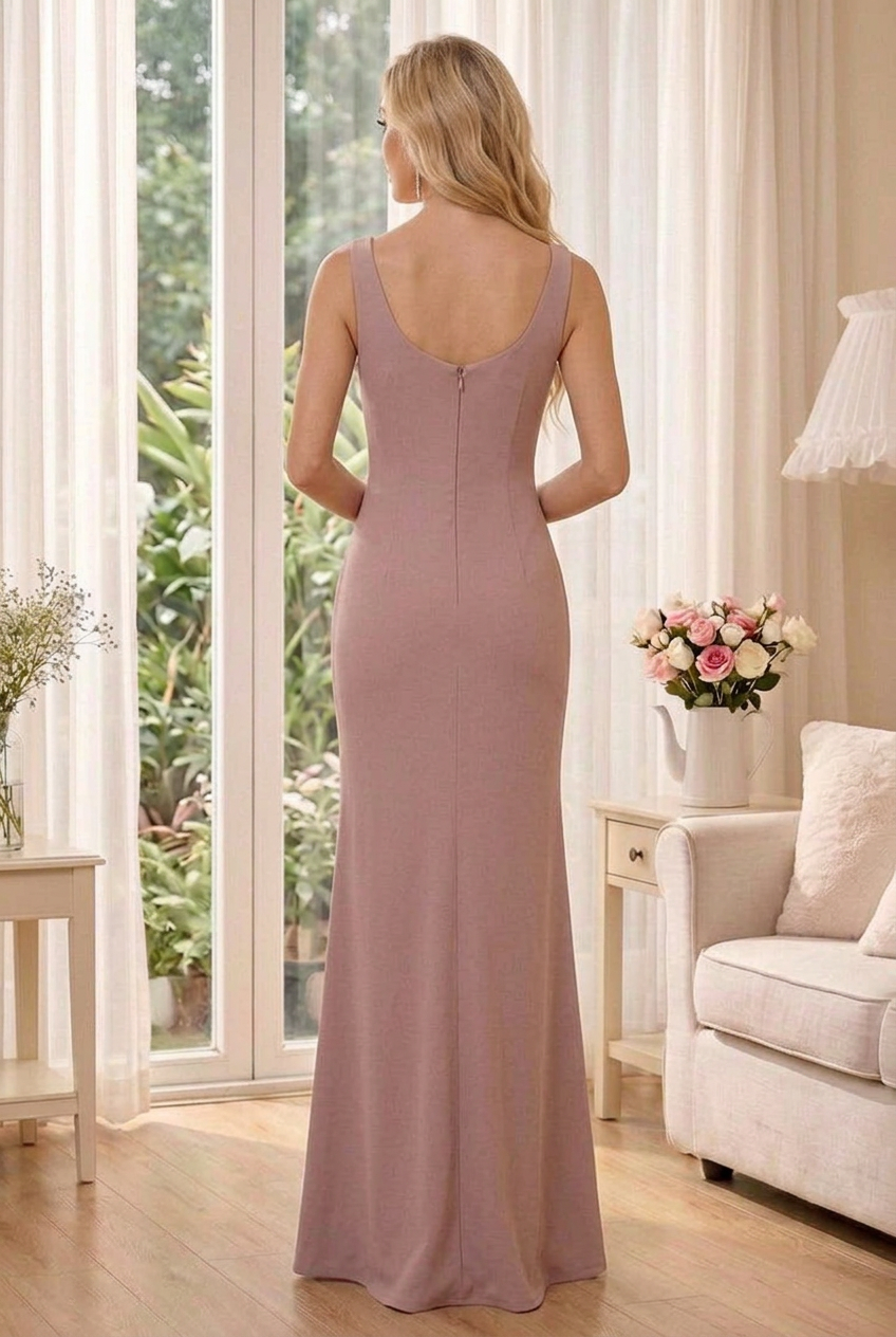 Peplum Jacket and Column Gown Two-Piece Set