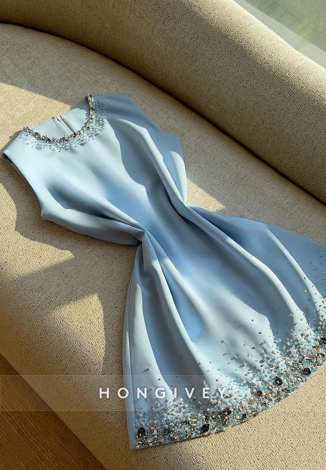 Beading Zipper Pleated Sleeveless Scoop Party Dresses Ball Gown Homecoming Dresses