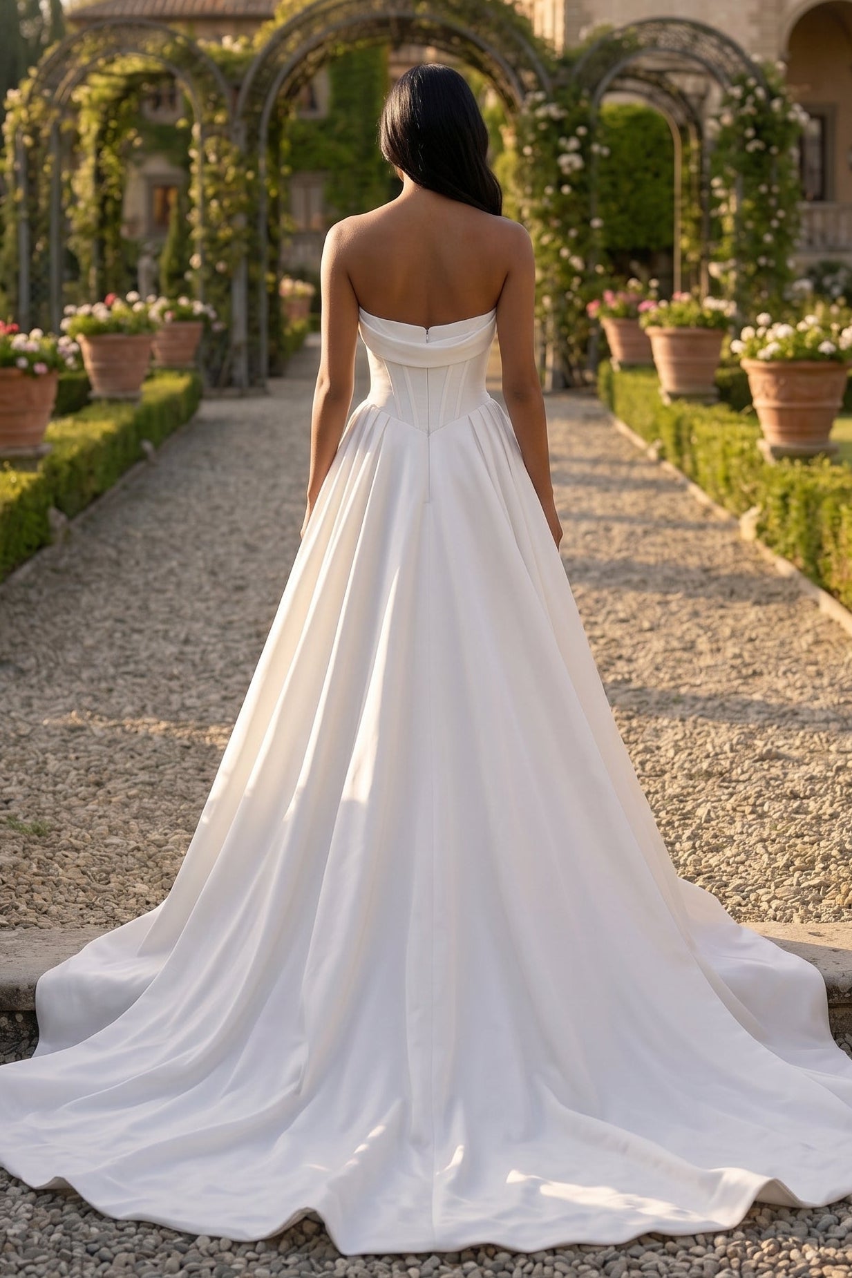 Sweetheart Sleeveless A-Line Floor-Length Wedding Dress