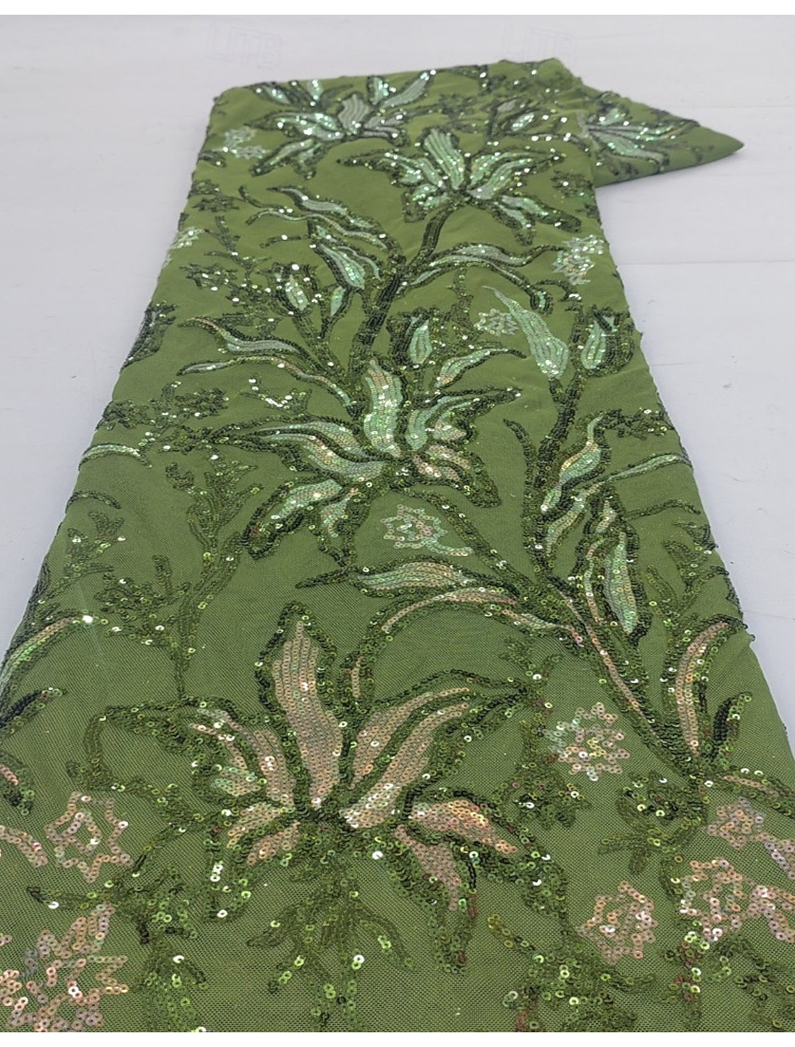 V-Neck Half Sleeve Applique Sequins A-Line Evening Dress Formal