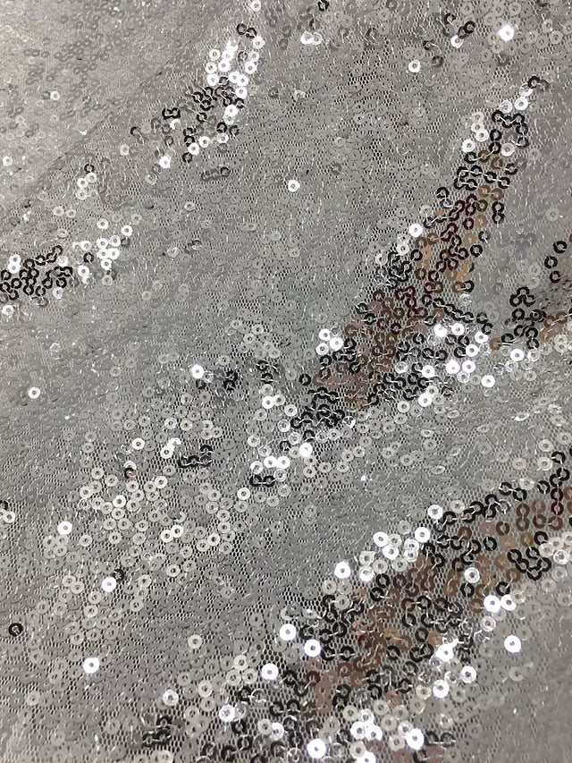 V-Neck Long Sleeves Mermaid Sequined with Glitter Evening Gown