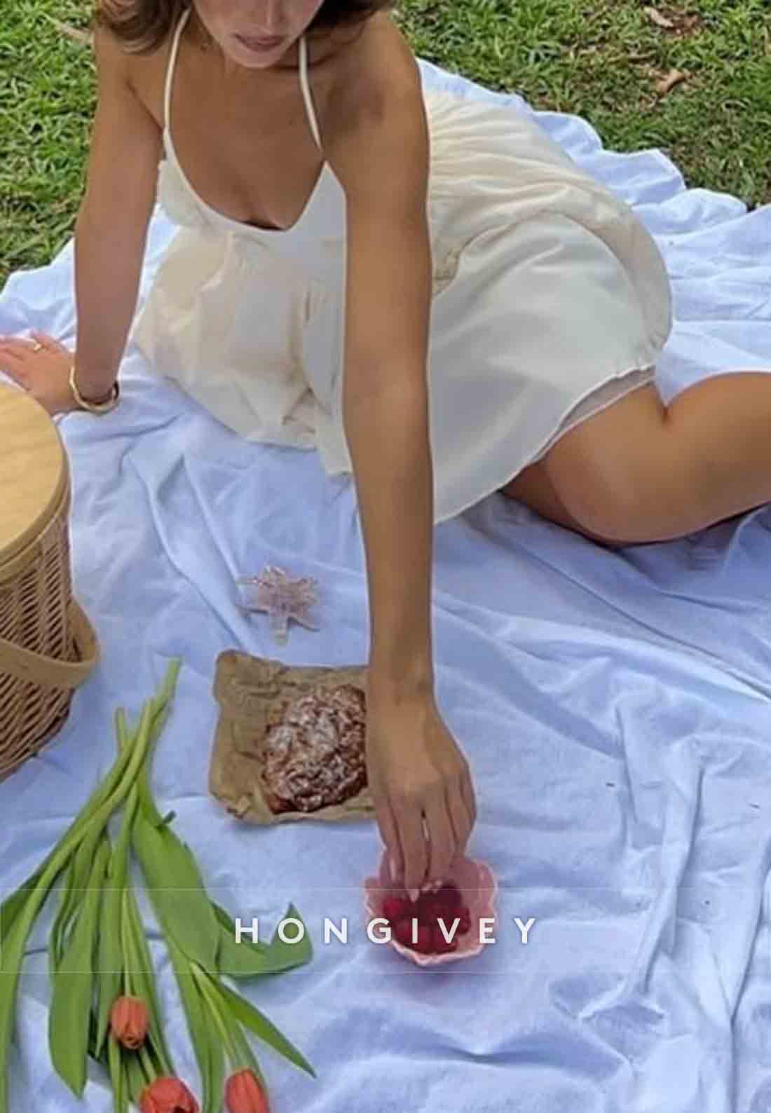 Halter Spaghetti Straps A-Line Pleated Short Homecoming Dress with 3D Flowers