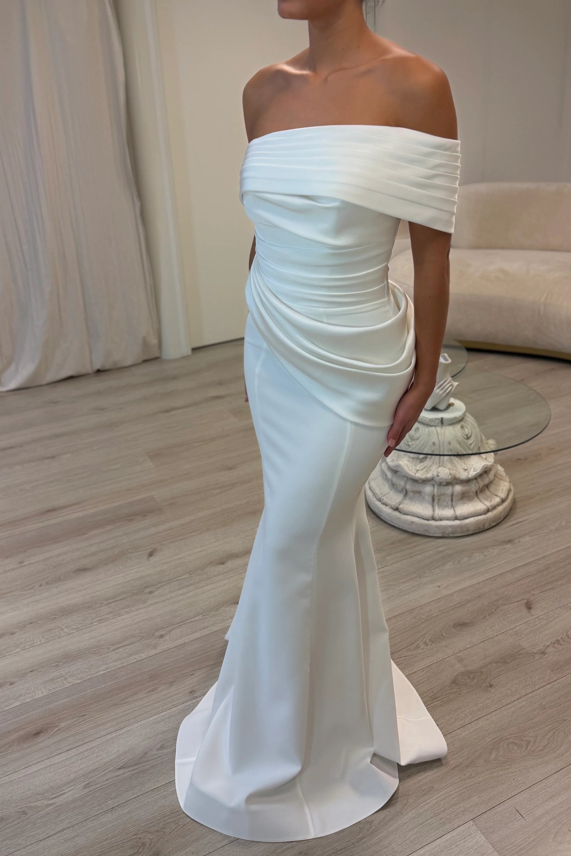 Elegant One Shoulder Sleeveless Mermaid Floor-Length Evening Dress