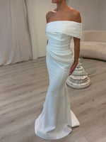 Elegant One Shoulder Sleeveless Mermaid Floor-Length Evening Dress