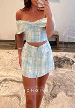 Chic Sheath Split Off the Shoulder A-Line Bowknot Mini Homecoming Dresses