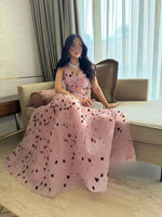Fashion Spaghetti Straps Pink Sleeveless Sequins Sparkle Prom Dress