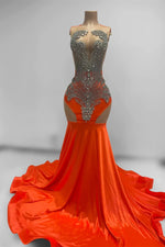 Lilac Mermaid Evening Dress With Beadings Crystals