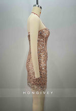 Stunning Sweetheart Strapless Rhinestone Corset Bodycon Homecoming Dresses