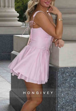 Chic A Line Sweetheart Pink Short Homecoming Dress with Criss Cross