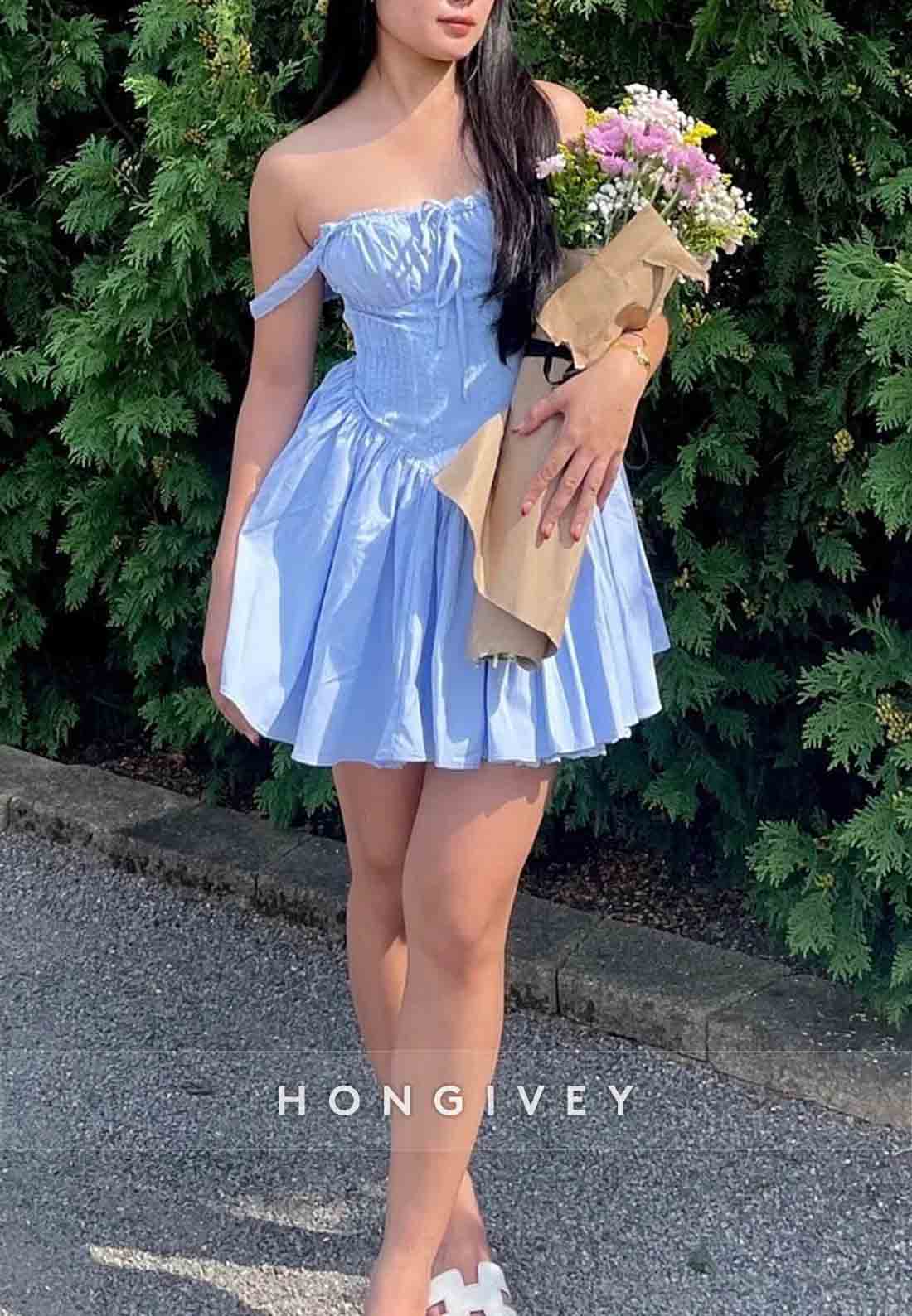 Sleeveless Regular Straps Square Neck Homecoming Dresses with Bowknot