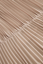 Pleated High-Neck Maxi Dress