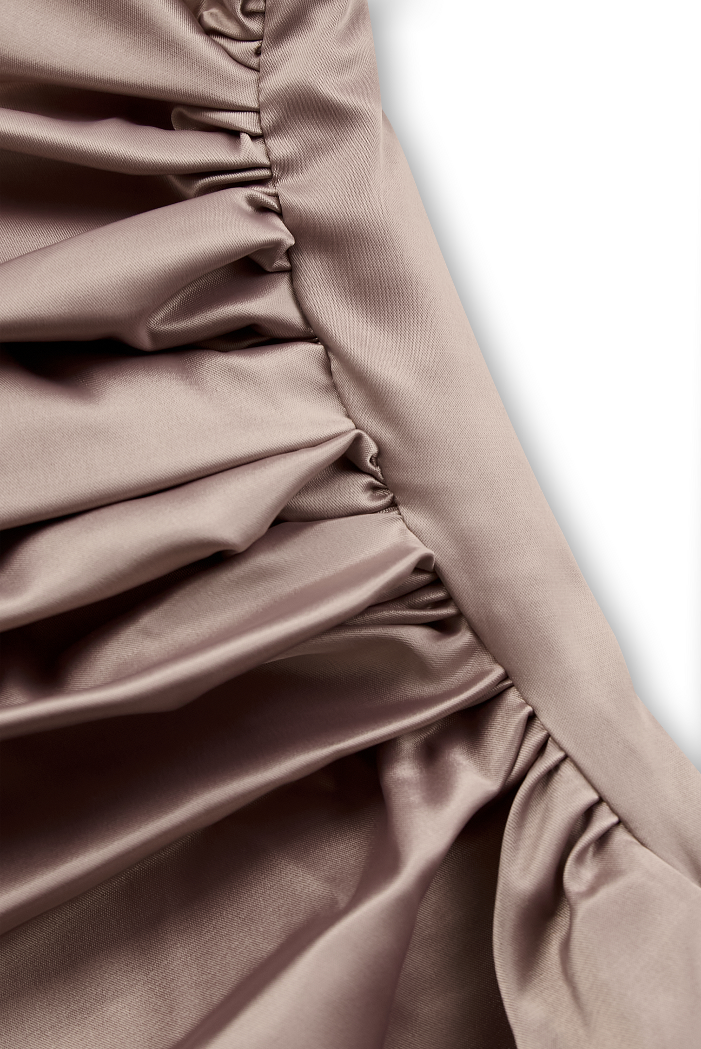 Champagne Satin One Shoulder Mermaid Evening Gowns