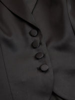 Elegant Tailored Blazer Panel Lace Gown Set