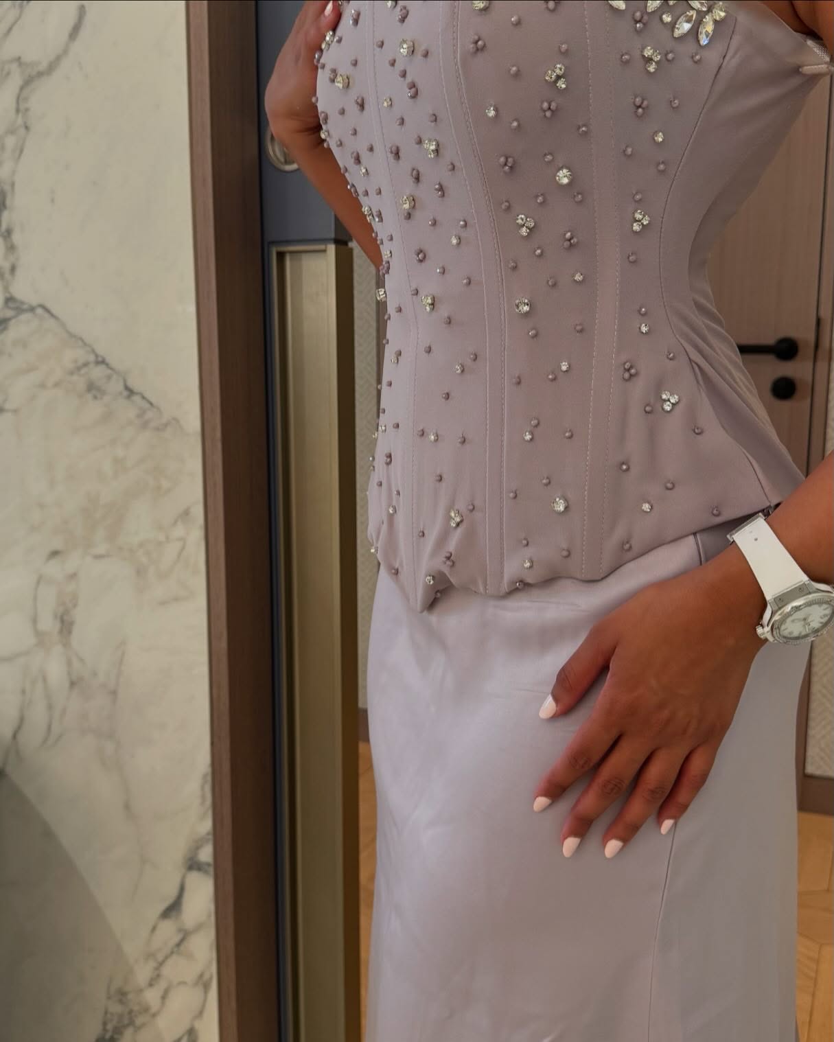 Luxury Strapless Sparkle Beaded Mermaid Floor-Lenght Prom Dress