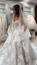 Sweetheart Sleeveless Lace A-Line Floor-Length Wedding Dress