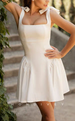 H1861 - Ornate/Sexy Square High Waist A-Line Short Party/Homecoming Dress