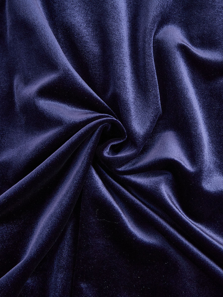 Luxurious Velvet Long-Sleeve Midi Dress