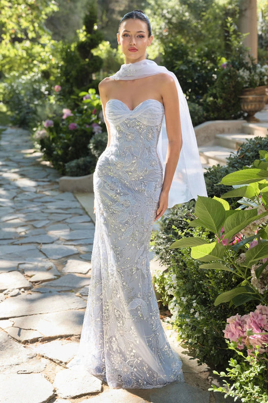 Sweetheart Sleeveless Floral Print Flowers Sequins Mermaid Prom Dress
