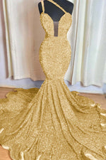 Hidais Red Mermaid Sleeveless One Shoulder Prom Dress Sweetheart Elegant Sequins