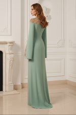 Lace Sequins Cape Sleeve Mermaid Evening Dress