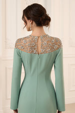 Lace Sequins Cape Sleeve Mermaid Evening Dress
