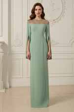 Lace Sequins Cape Sleeve Mermaid Evening Dress