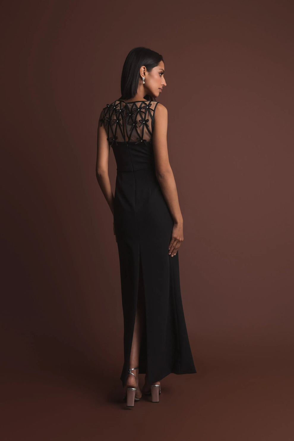 Black Mermaid Lace Long Formal Applique Evening Dress