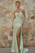 Strapless Corset Long Prom Dress: PromGirl Exclusive