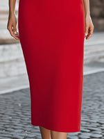 Elegance Halter Neck Midi Dress