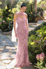 Sweetheart Sleeveless Floral Print Flowers Sequins Mermaid Prom Dress