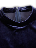 Luxurious Velvet Long-Sleeve Midi Dress