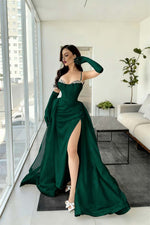 Stunning Sleeveless Sweetheart Bow Mermaid Prom Dress with Gloves