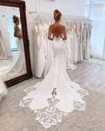 Sexy Applique Trumpet Wedding Dress with Train New 2025 HONGIVEY