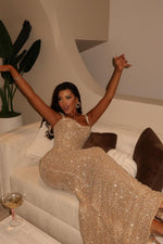 Sweetheart Straps Sleeveless Mermaid Prom Dress Long With Sequins Beads