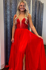 Periwinkle Off-Shoulder V-Neck A-Line Princess Prom Dress