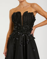 Black A-Line Long Formal Ball Gown Prom Dress