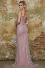 Beaded Long Corset Prom Dress: Colors Dress 3760