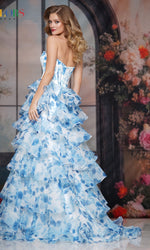 Strapless Long Ruffle Prom Gown: Colors Dress 3836