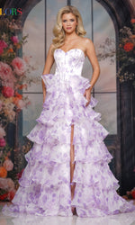 Strapless Long Ruffle Prom Gown: Colors Dress 3836